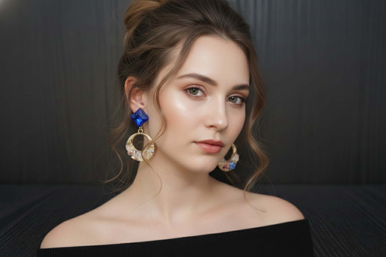 Sapphire Halo Drops