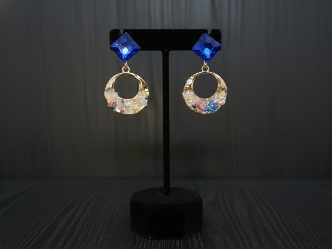 Sapphire Halo Drops