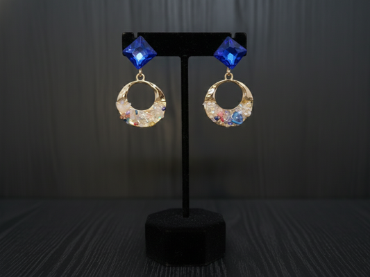 Sapphire Halo Drops