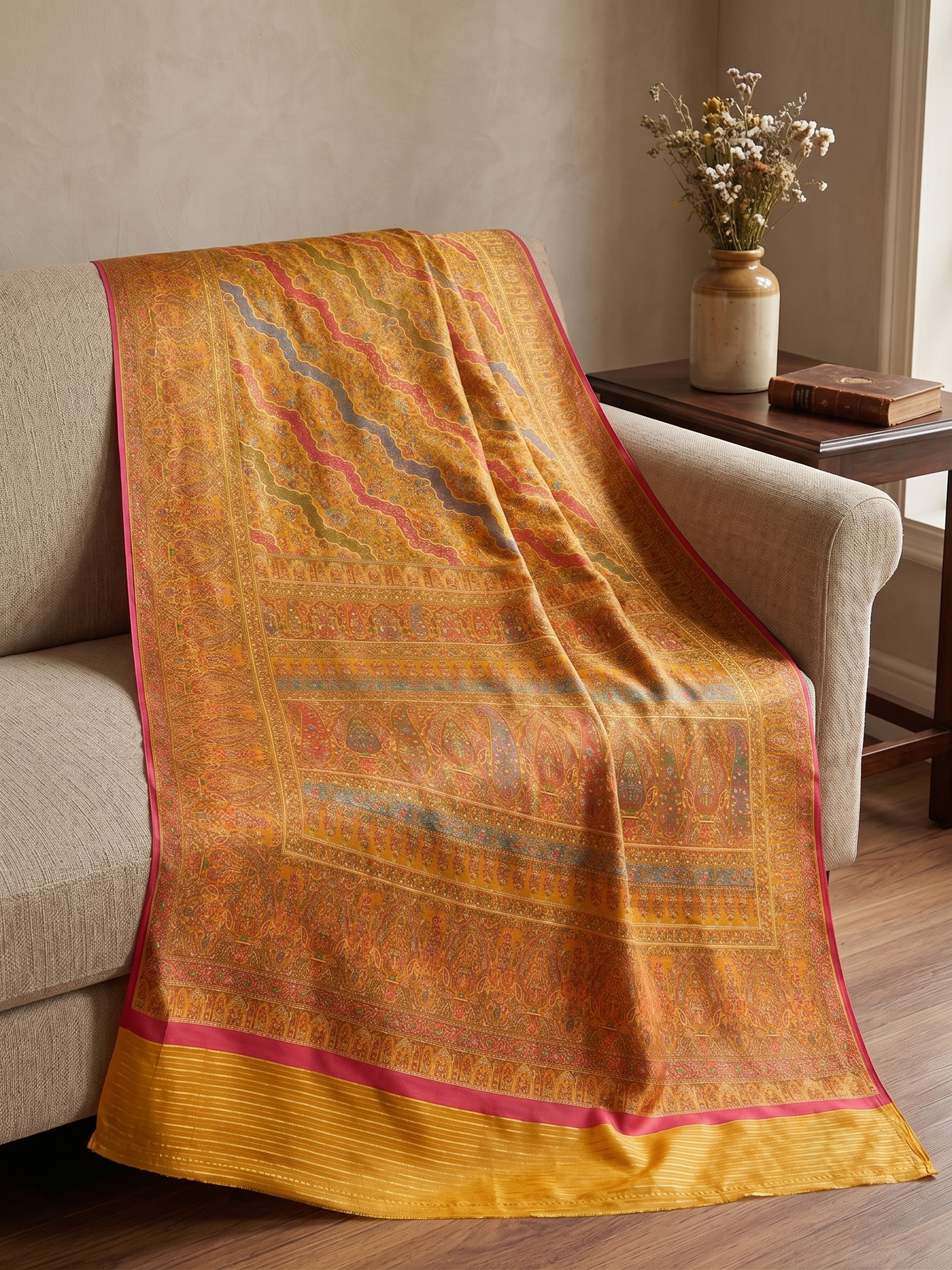 Kani-Inspired Banarasi Silk Saree with Multicolor Weave