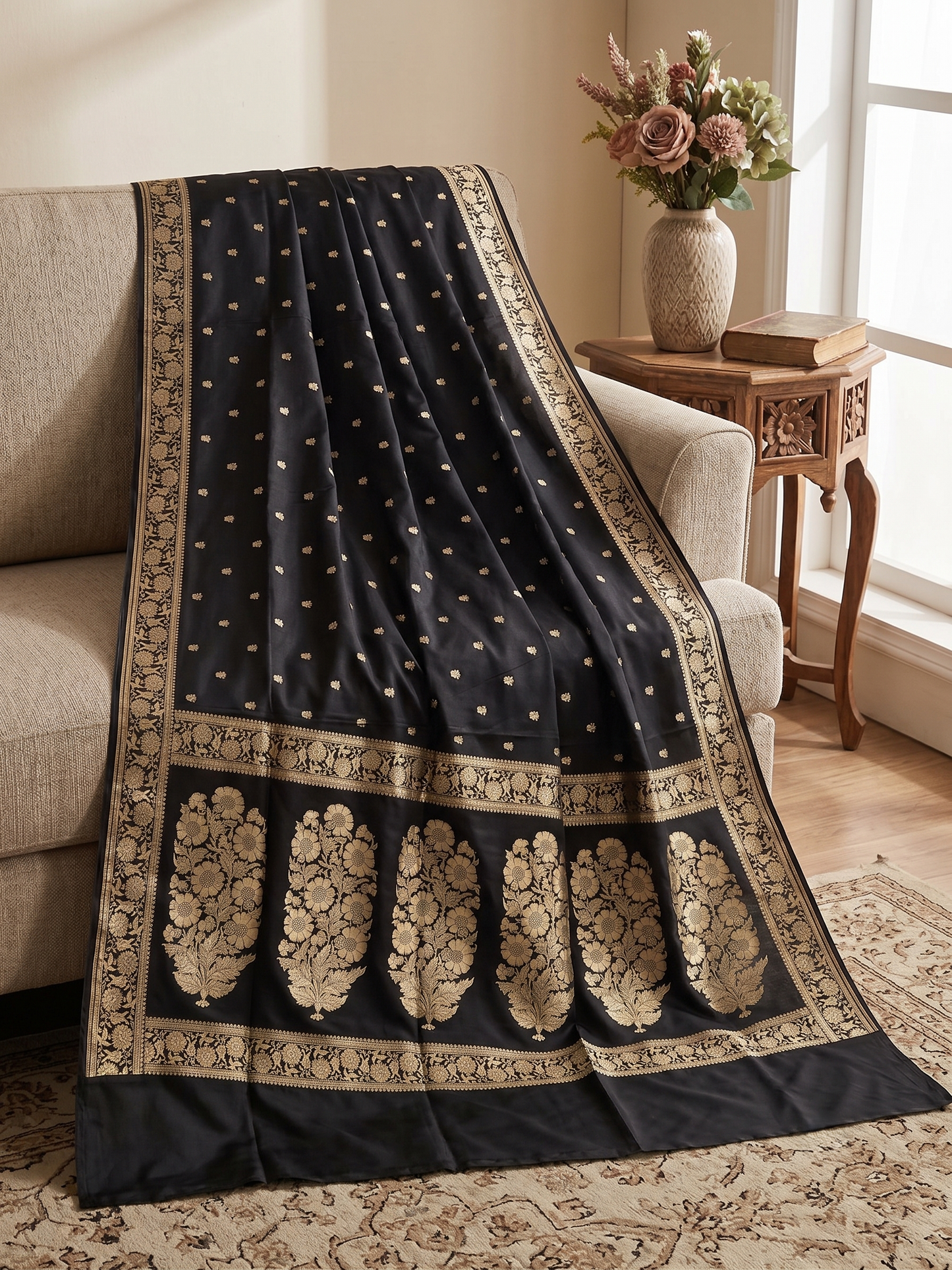 Mashru Banarasi Saree with Ornate Pallu