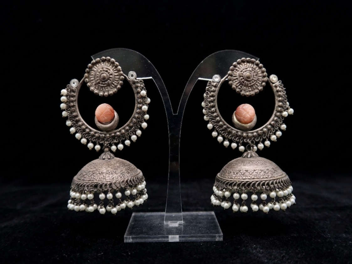 Peach Jhumkas