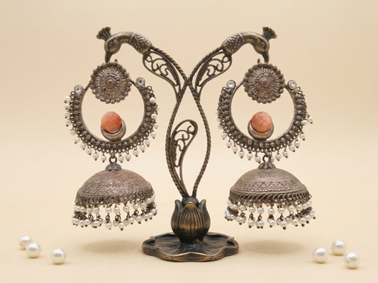 Peach Jhumkas