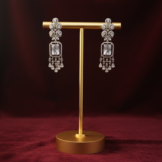 Timeless White Crystal Statement Earrings