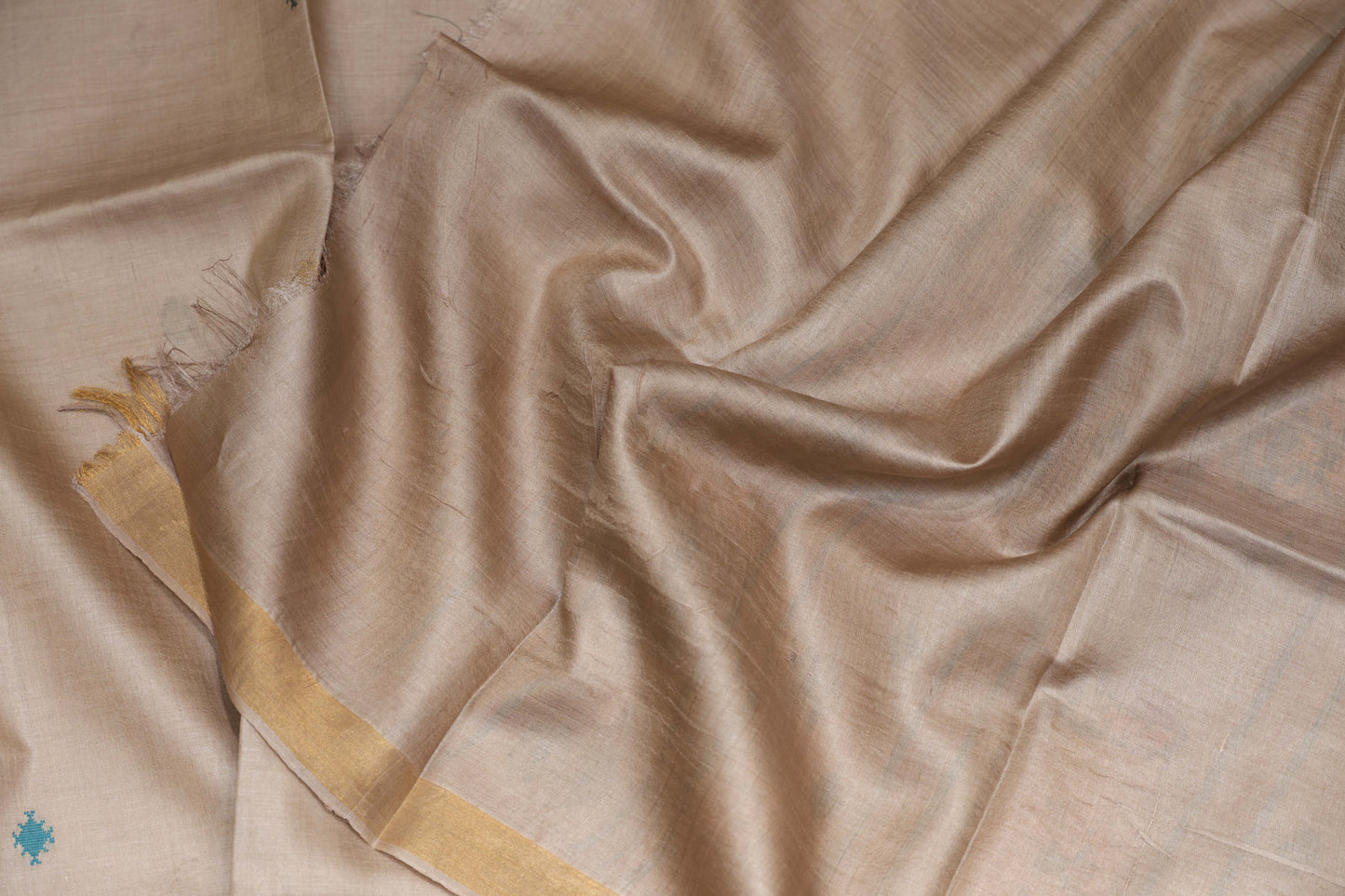 Pure Tussar Silk Saree with Woven Pallu