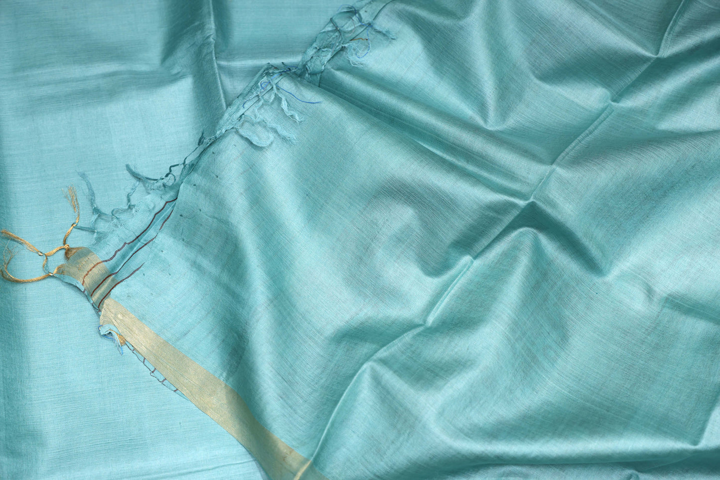 Tussar Silk Saree with Folk Woven Pallu