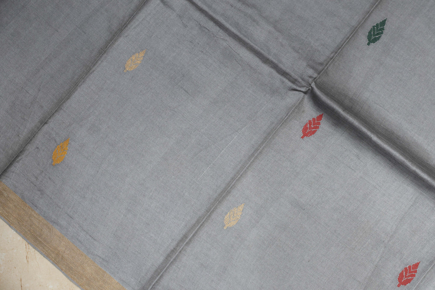 Pure Tussar Silk Saree with Woven Pallu