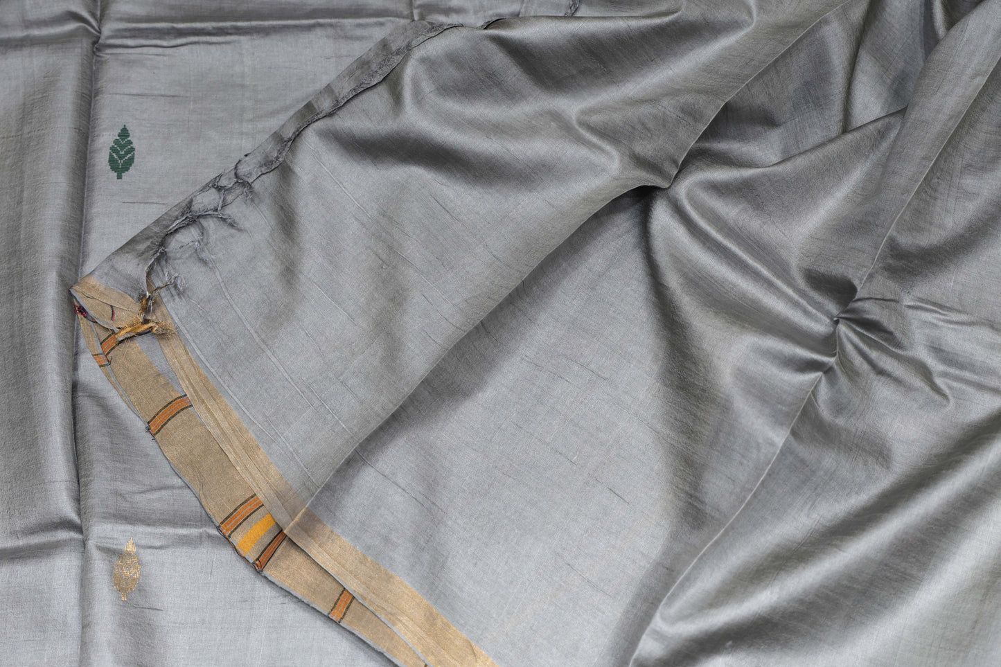 Pure Tussar Silk Saree with Woven Pallu