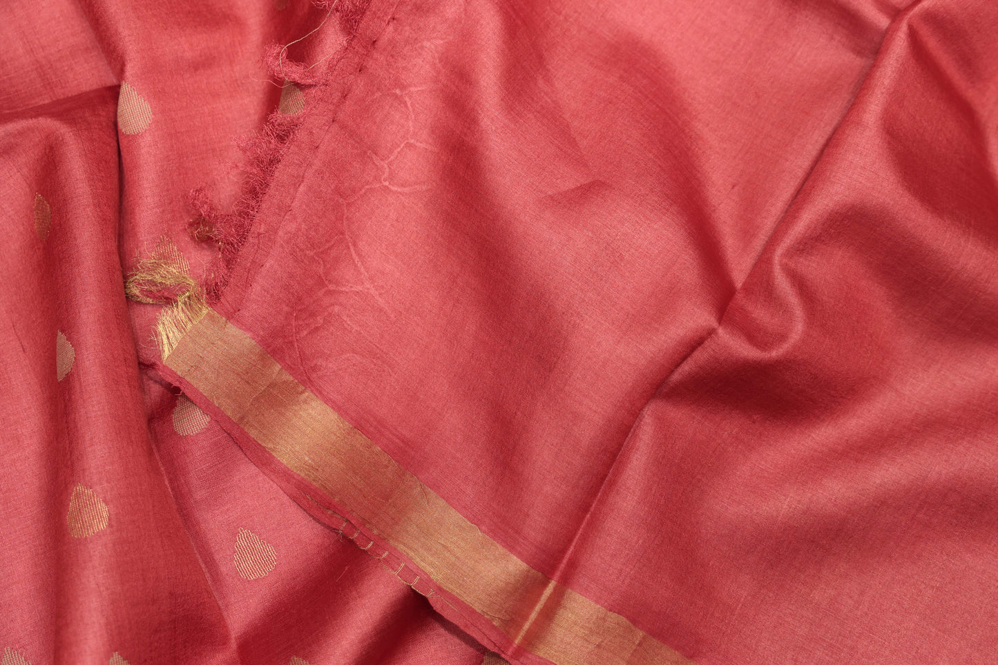 Pure Tussar Silk Saree with Swan Woven Pallu