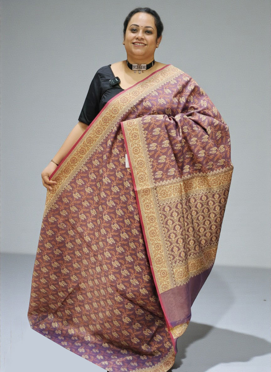 Kora Cotton Banarasi Saree