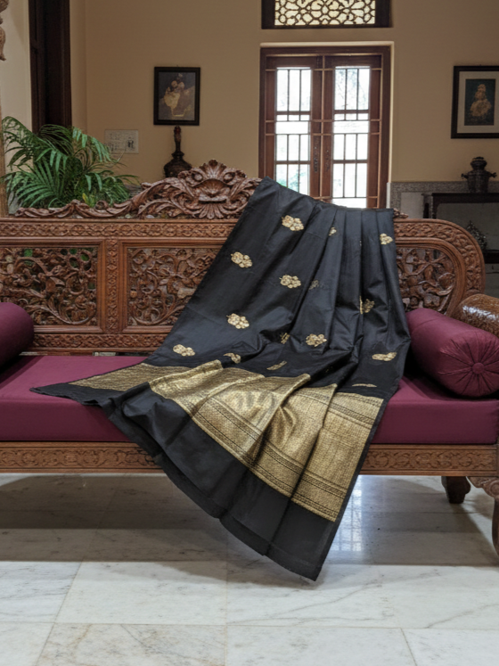 Pure Handwoven Banarasi Mashru Silk Saree