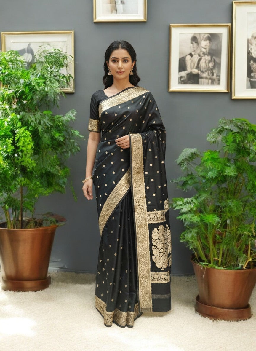 Mashru Banarasi Saree with Ornate Pallu