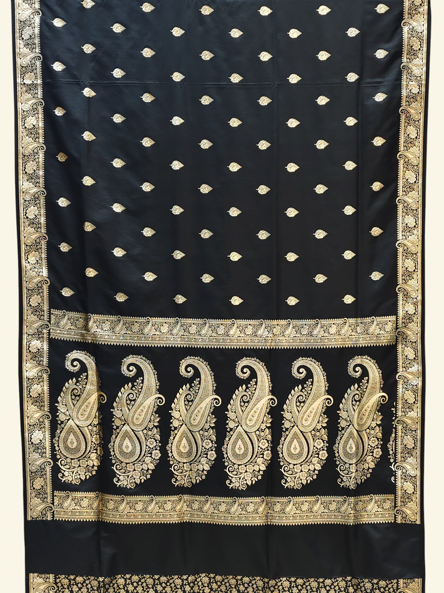 Mashru Banarasi Saree with Zari Booties and Paisley Pallu