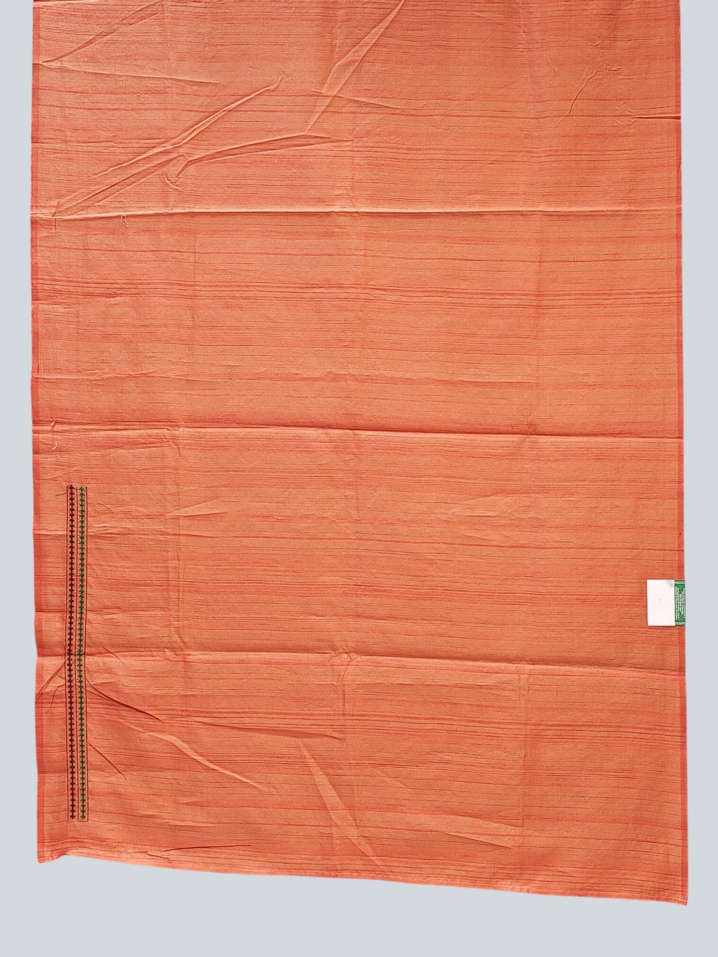 Kutch Embroidered Blend Tussar Silk Saree with Temple Border