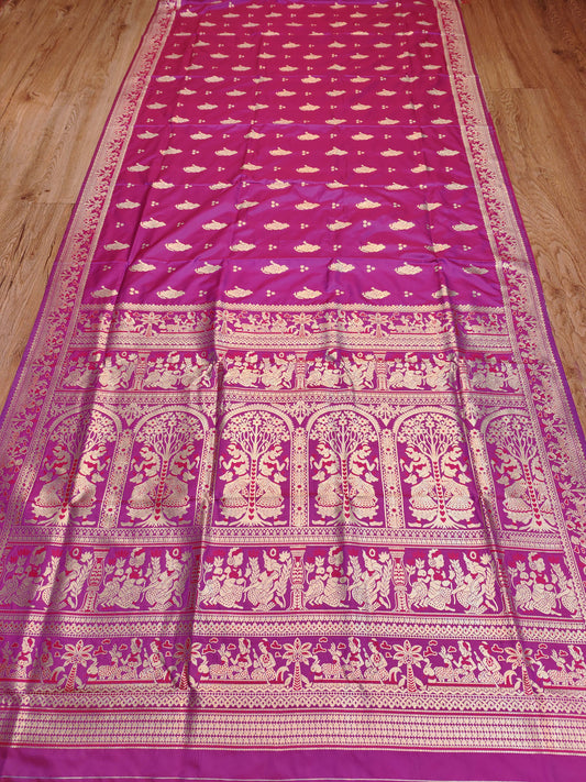 Magenta Swarnachari Blend Saree