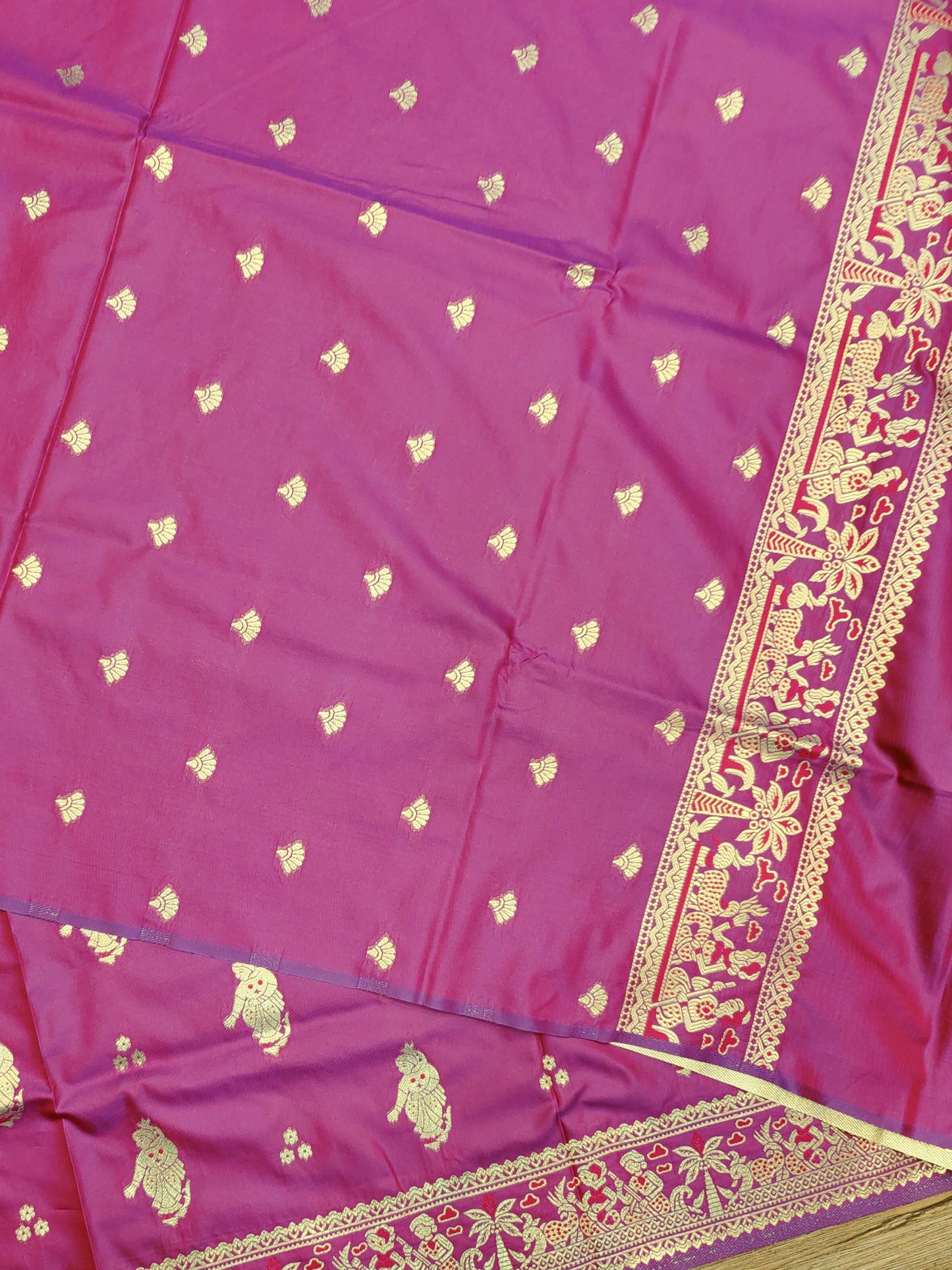 Magenta Swarnachari Blend Saree
