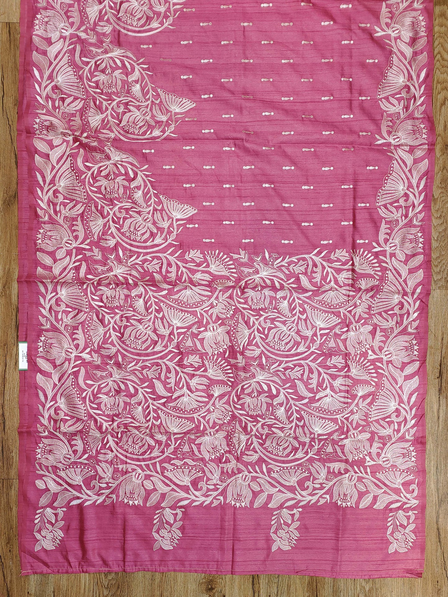 Embroidery on Blend Tussar Silk
