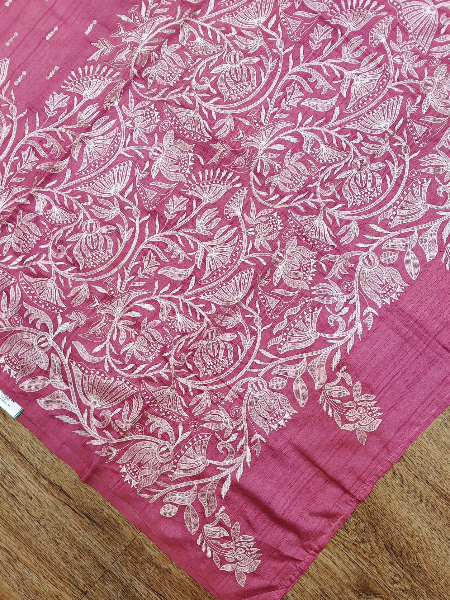 Embroidery on Blend Tussar Silk