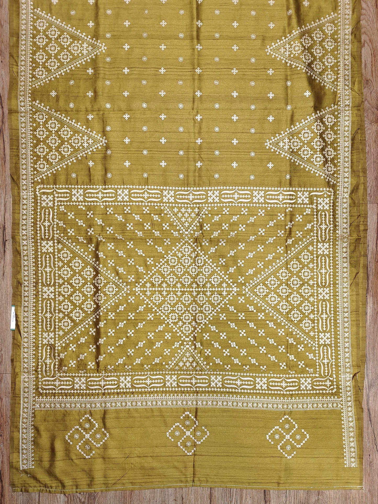 Gujarati Stitch on Blend Tussar Silk