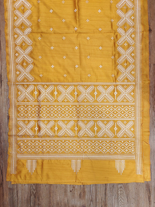 Gujarati Stitch on Blend Tussar Silk