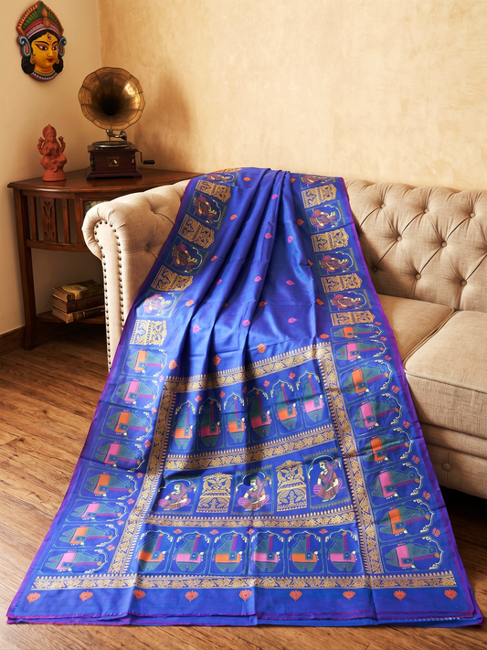Jamini Roy Inspired Bishnupuri Silk Saree