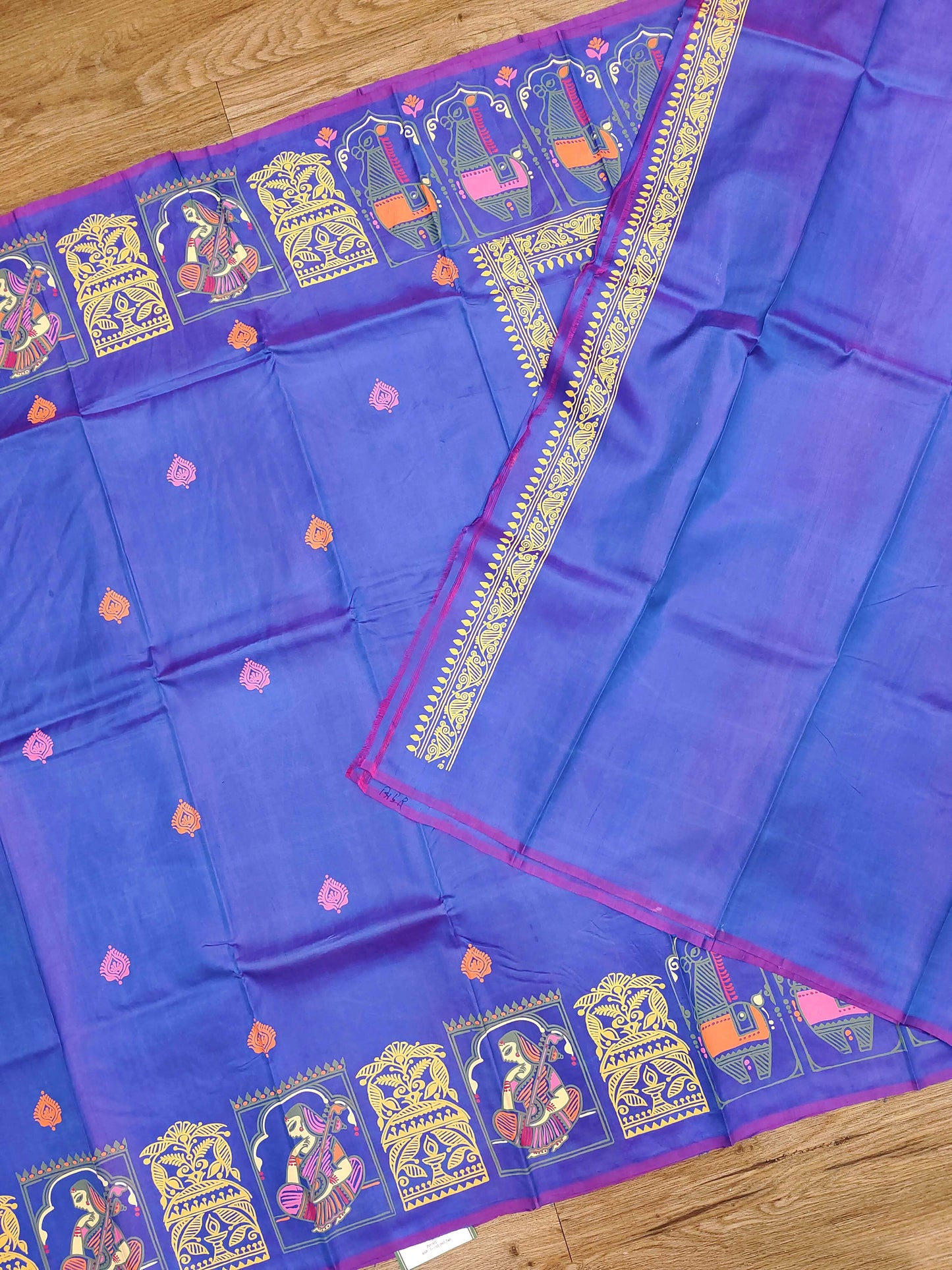 Jamini Roy Inspired Bishnupuri Silk Saree