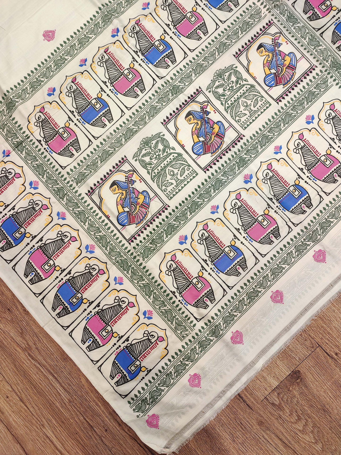 Jamini Roy Inspired Bishnupuri Silk Saree