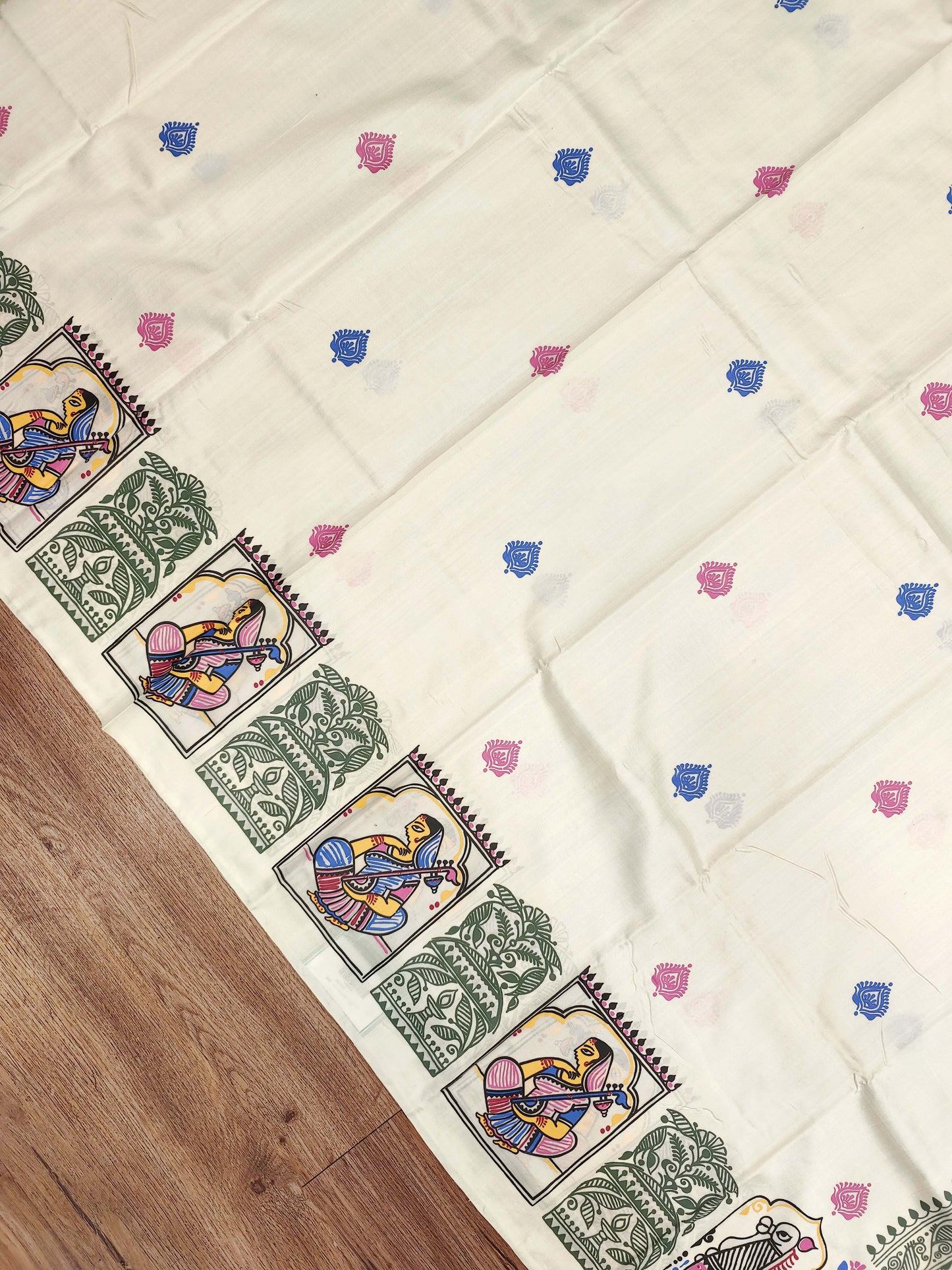 Jamini Roy Inspired Bishnupuri Silk Saree