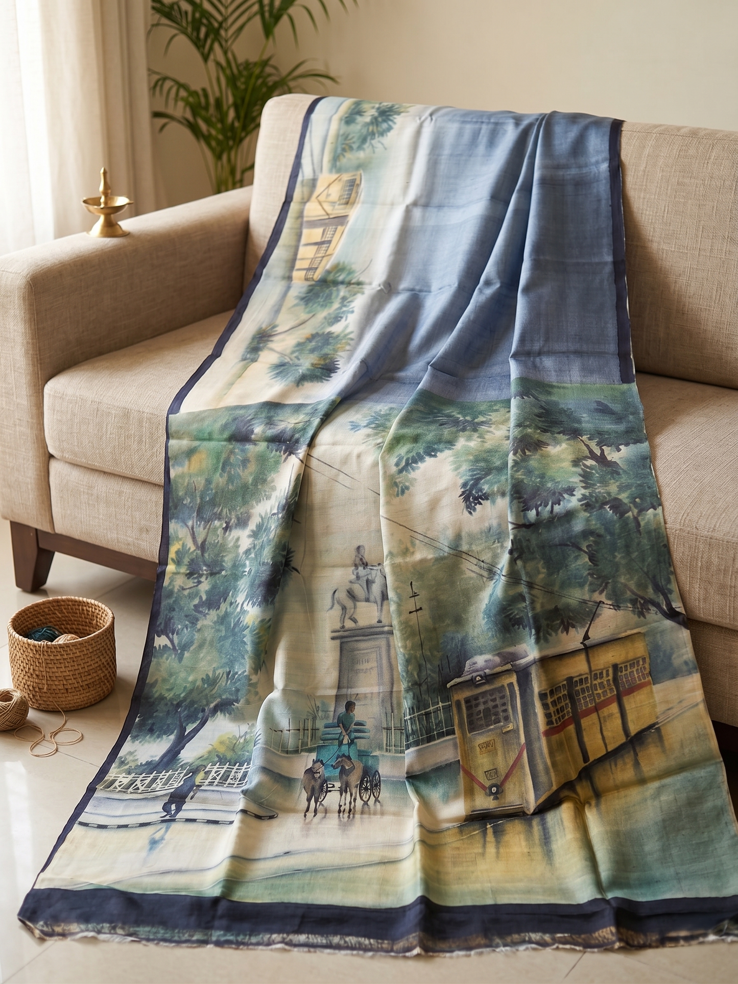 Jamini Roy Inspired Bishnupuri Silk Saree
