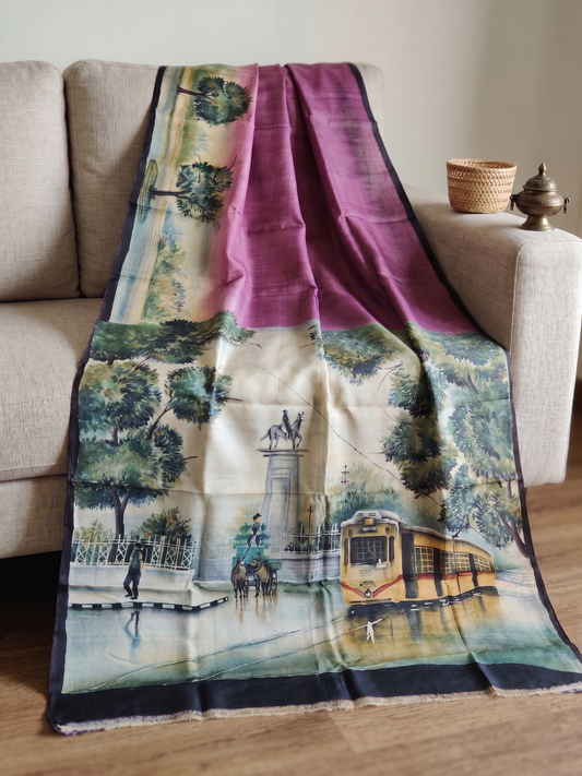 Jamini Roy Inspired Bishnupuri Silk Saree
