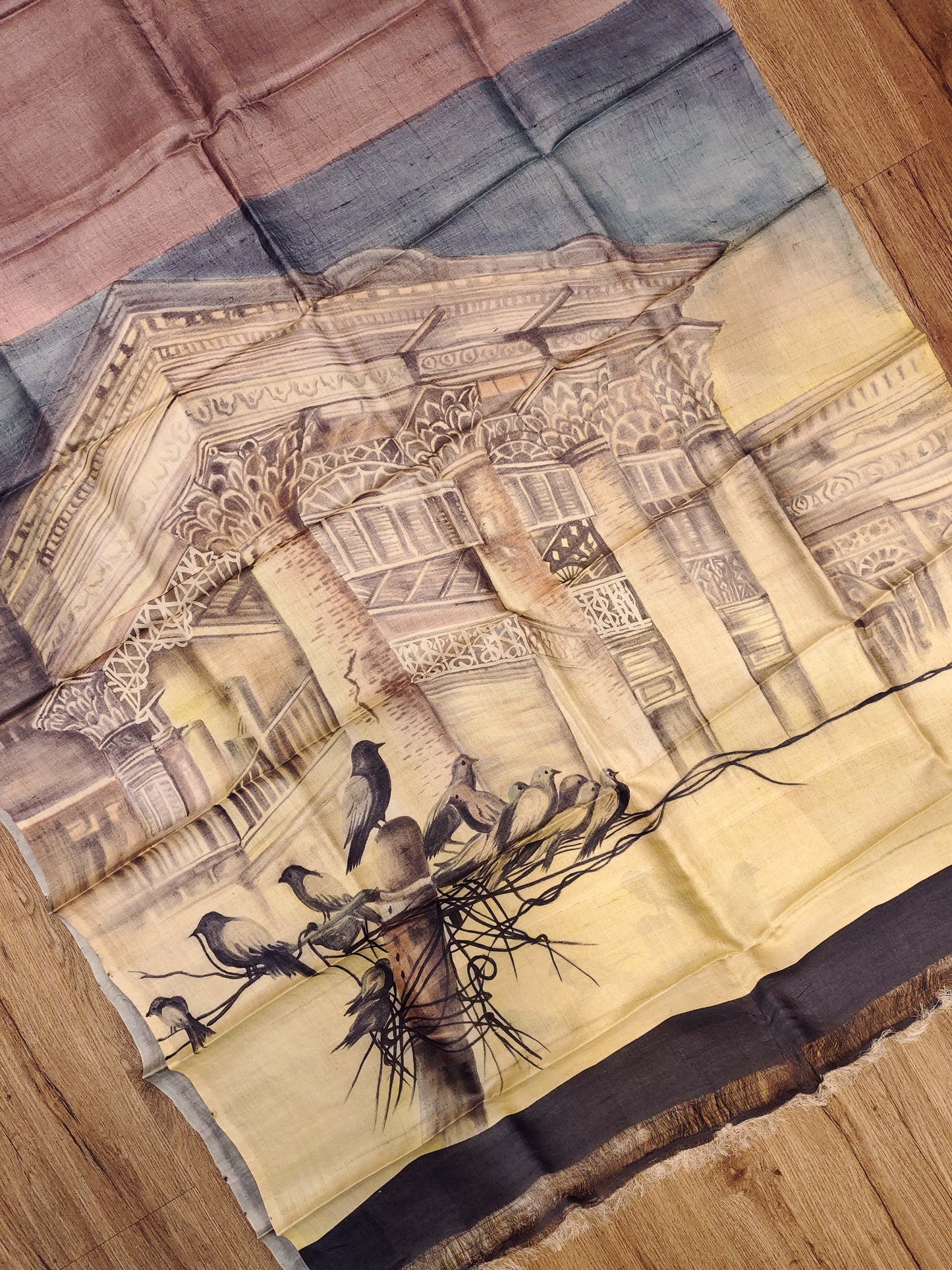 Jamini Roy Inspired Bishnupuri Silk Saree