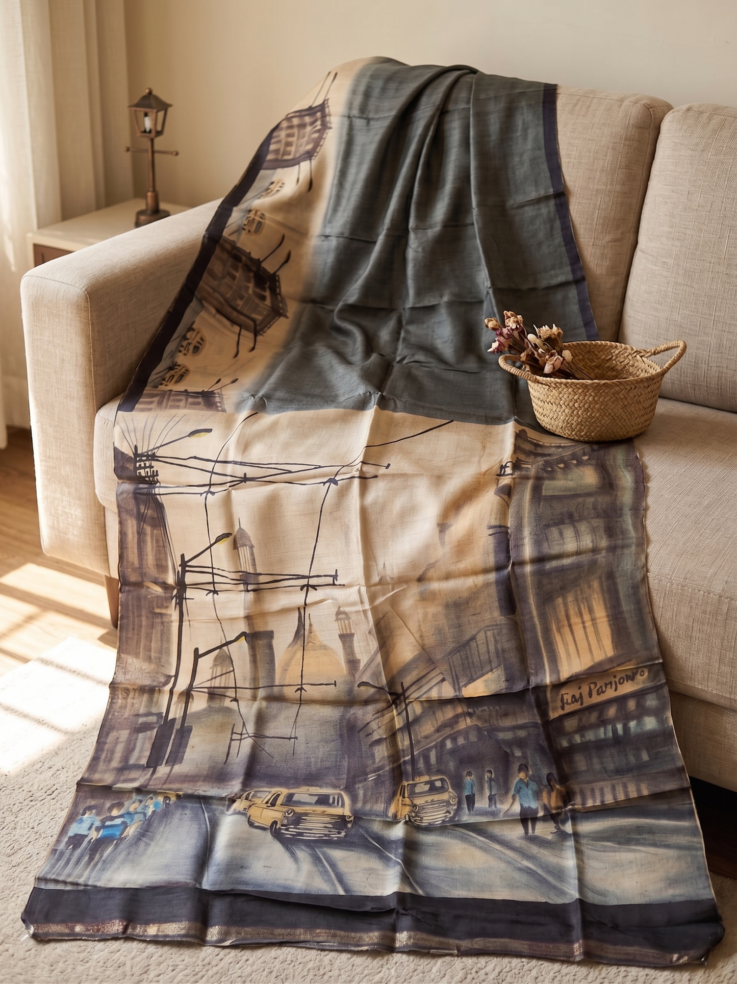Jamini Roy Inspired Bishnupuri Silk Saree