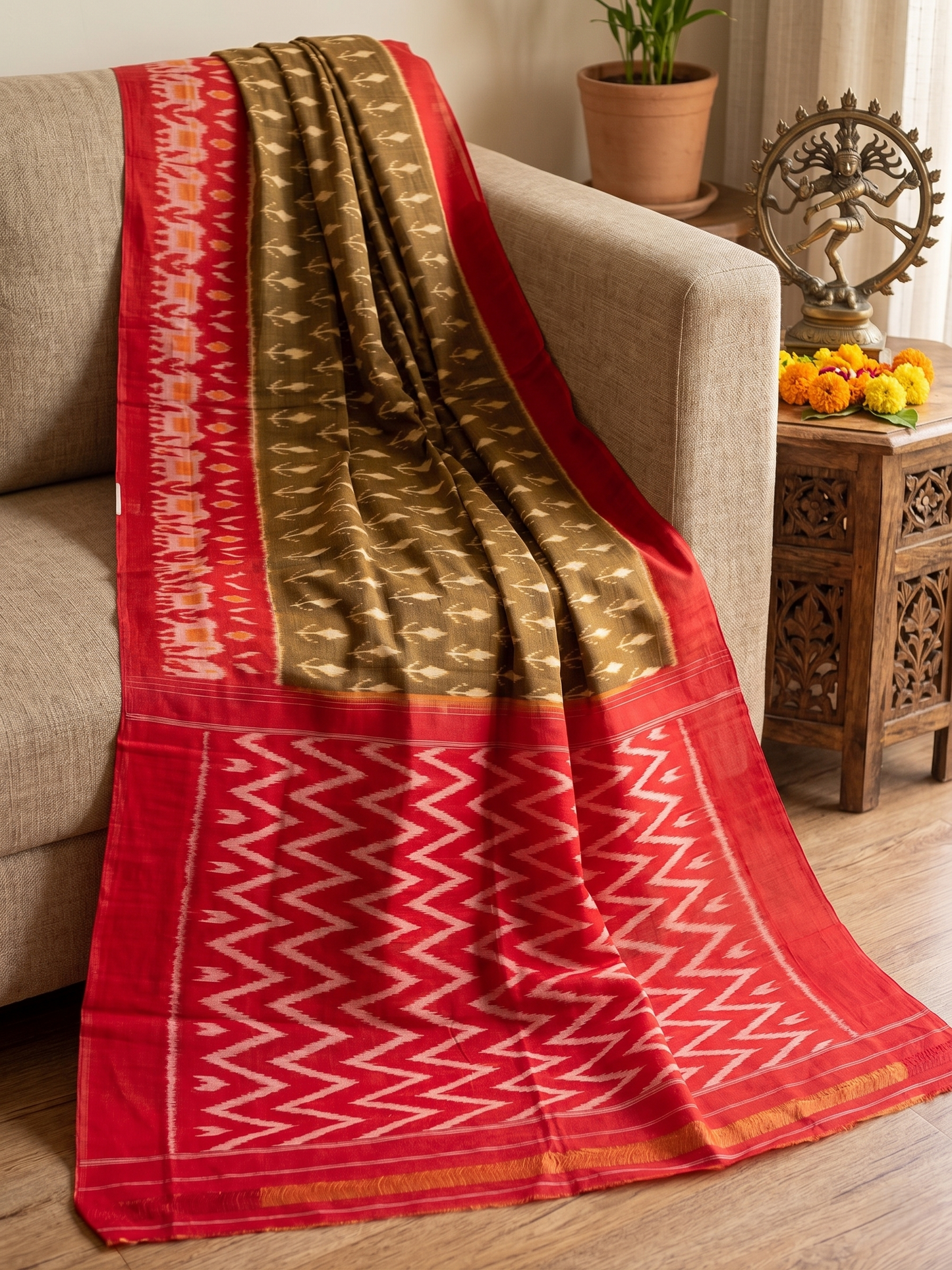 Cotton Ikat Saree