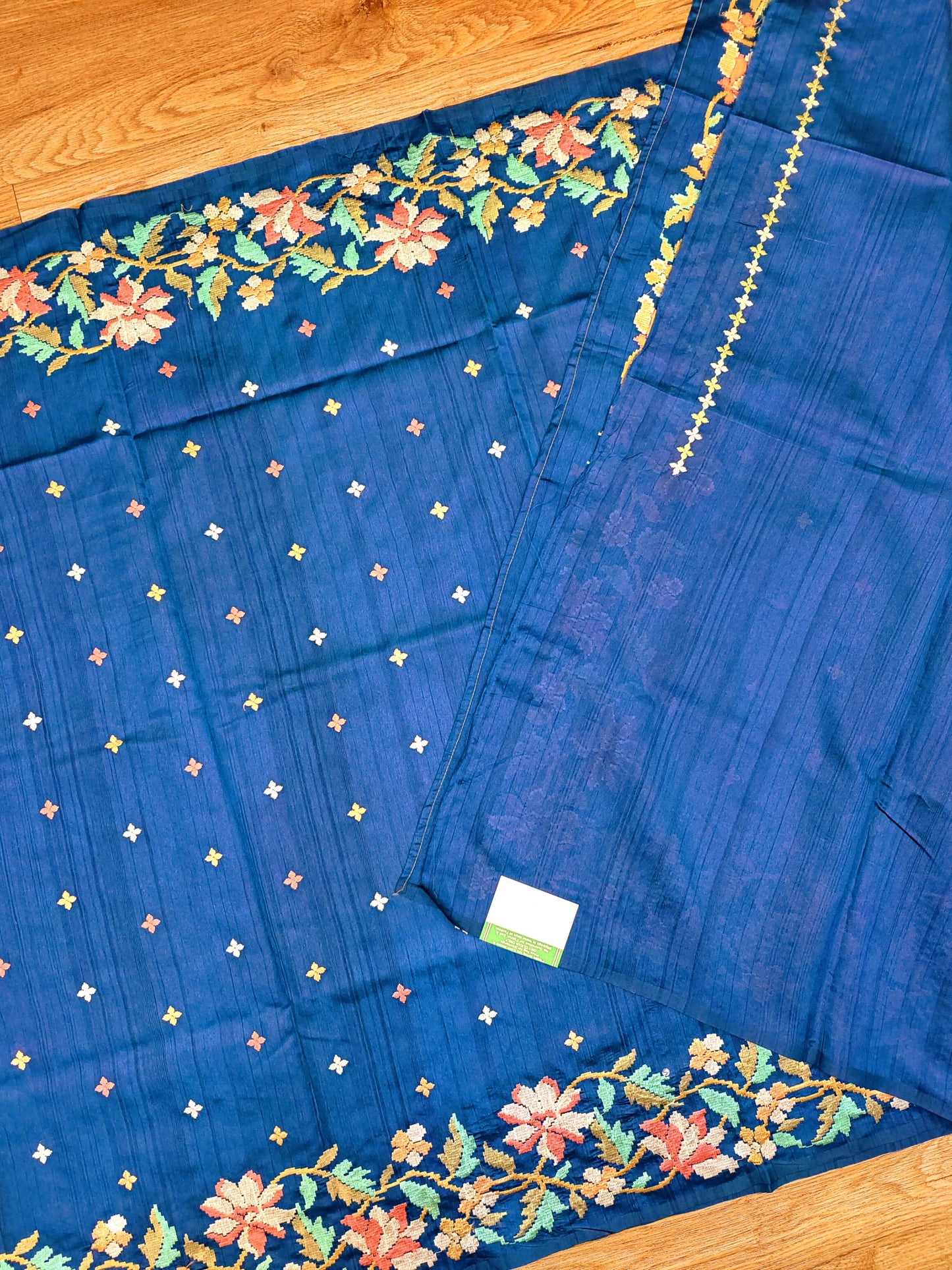 Embroidery on Blend Tussar Silk