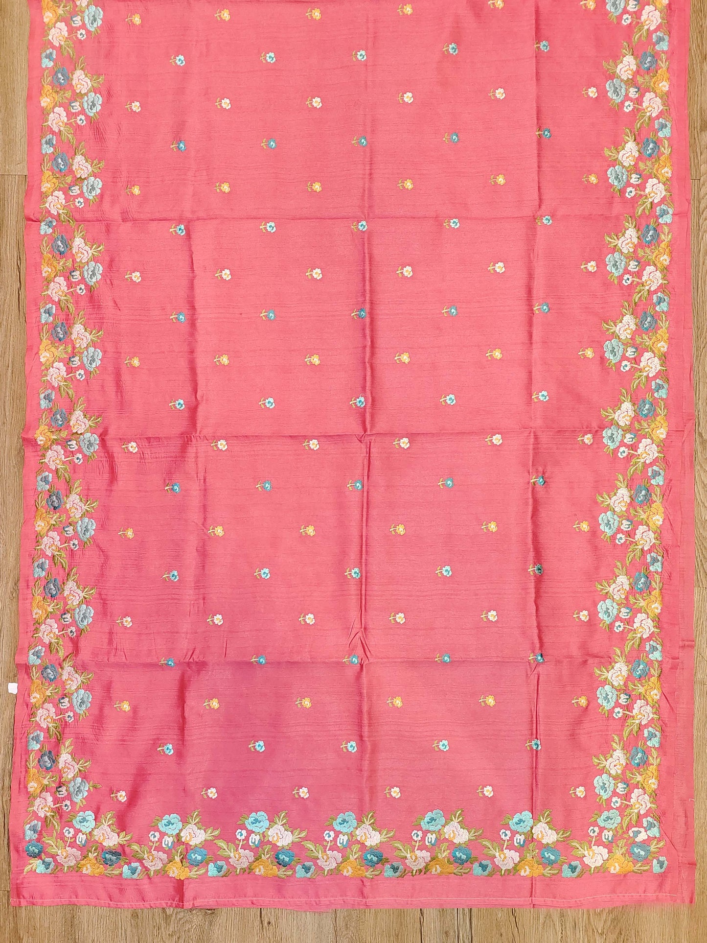 Embroidery on Blend Tussar Silk
