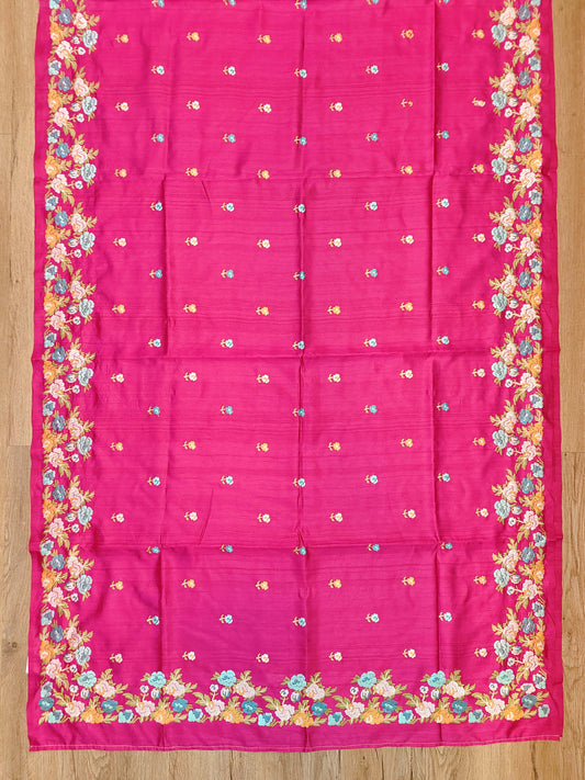Embroidery on Blend Tussar Silk