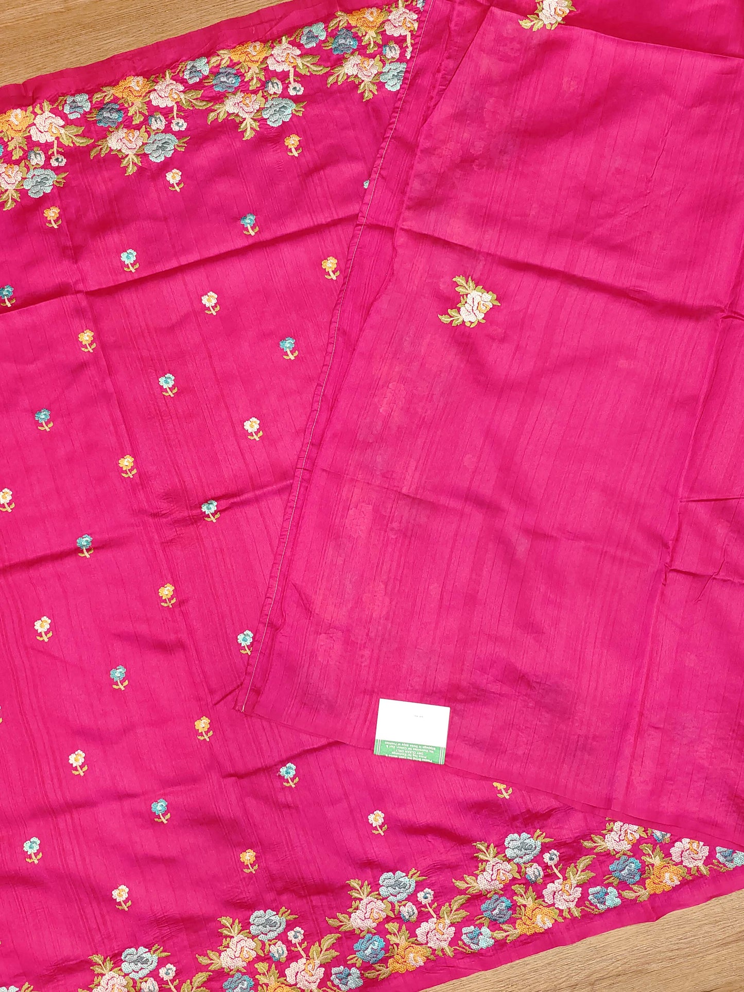 Embroidery on Blend Tussar Silk