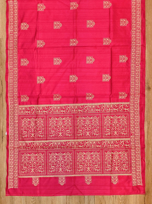 Embroidery on Blend Tussar Silk