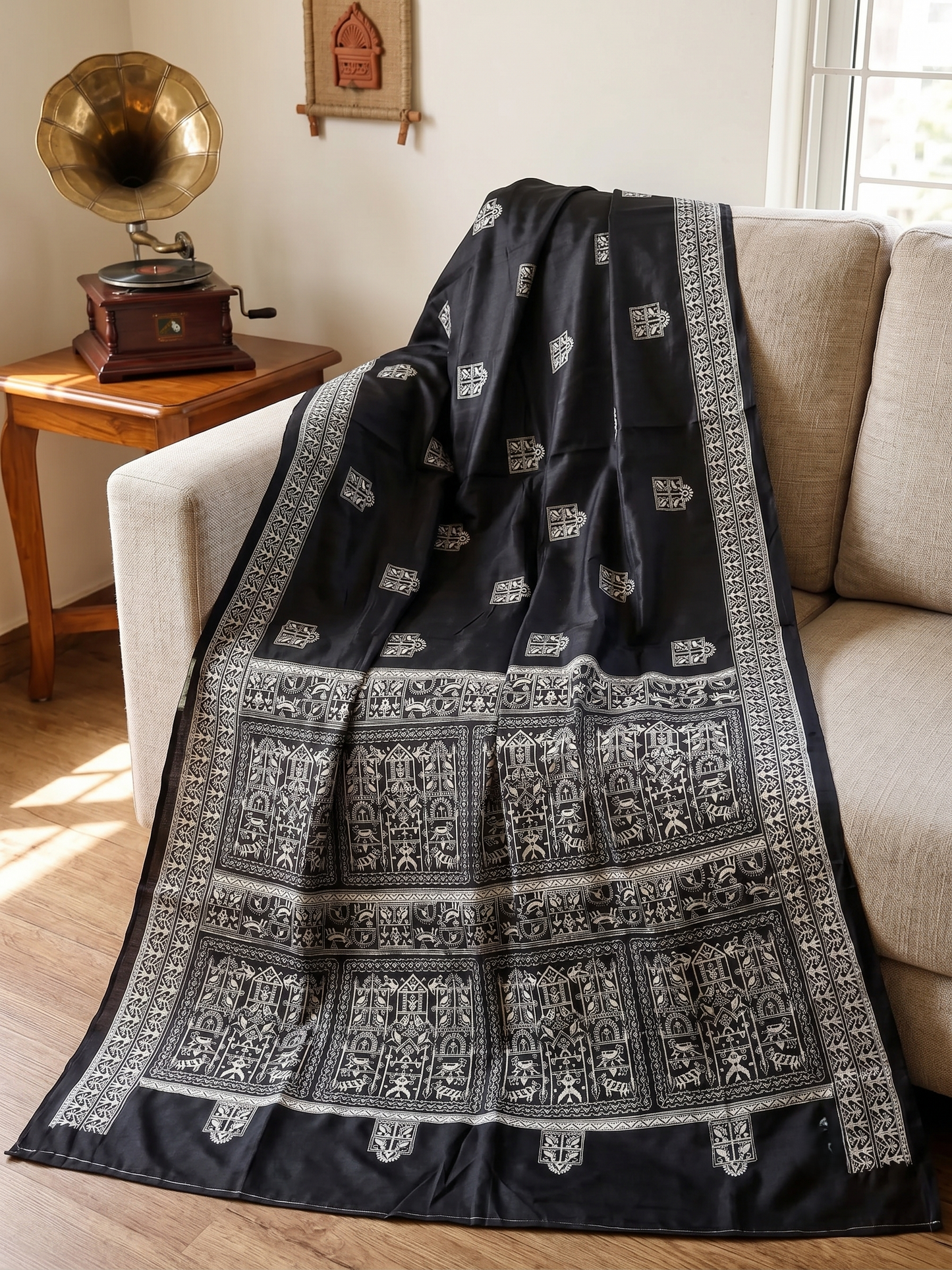 Embroidery on Blend Tussar Silk