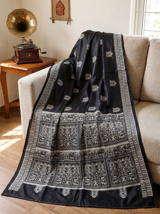 Embroidery on Blend Tussar Silk