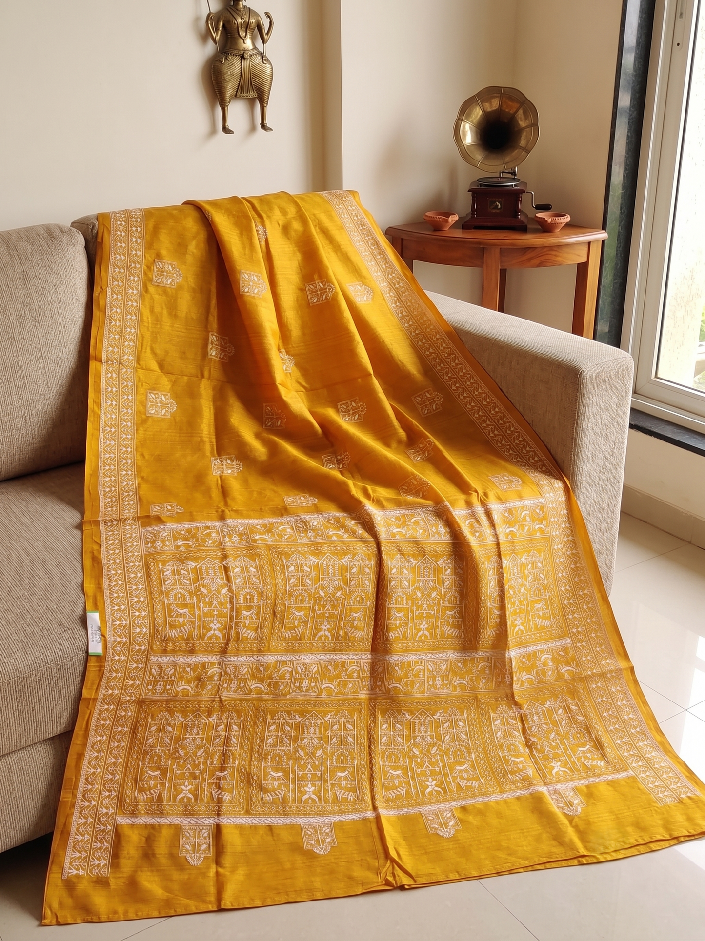 Embroidery on Blend Tussar Silk