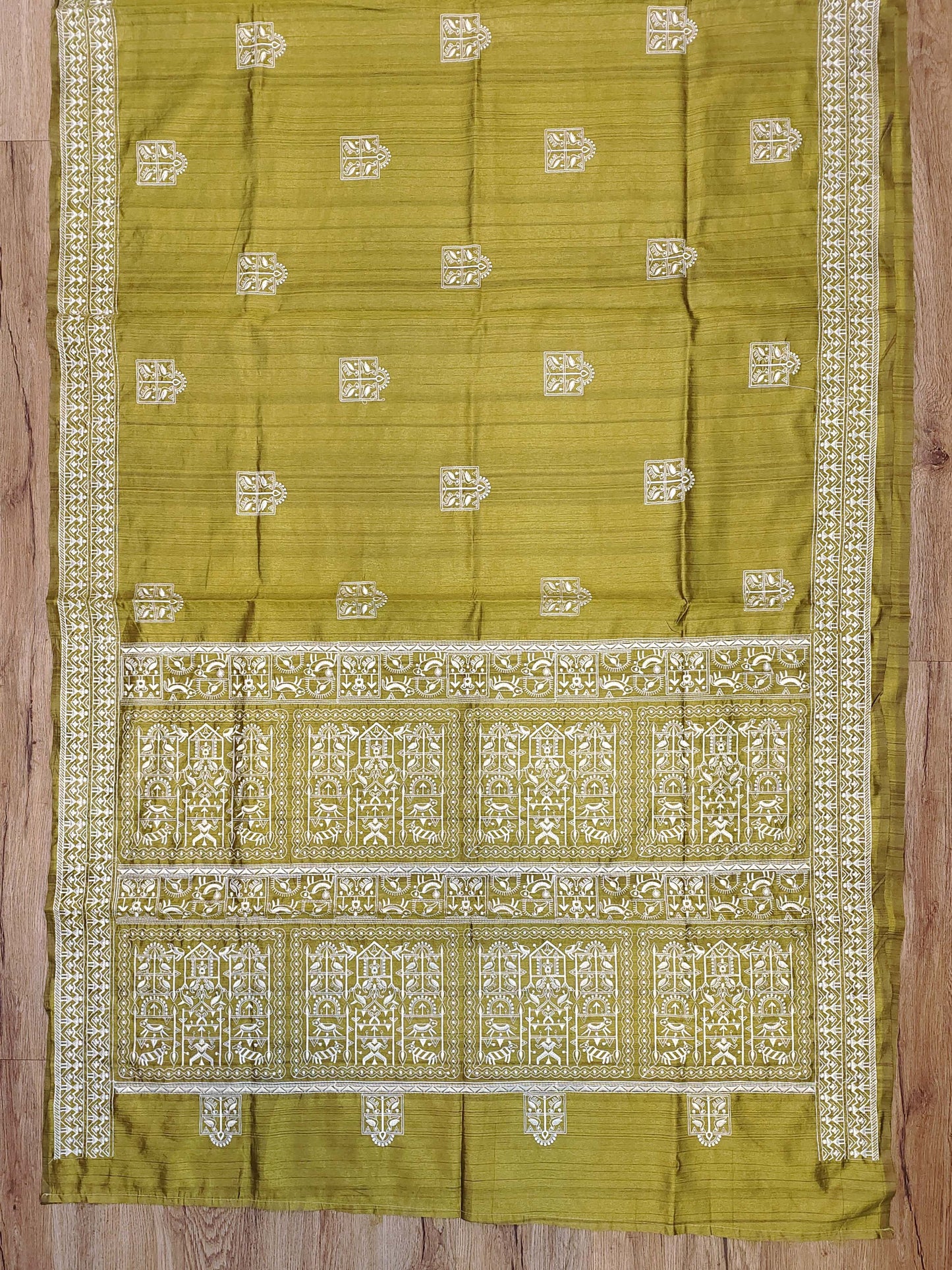 Embroidery on Blend Tussar Silk