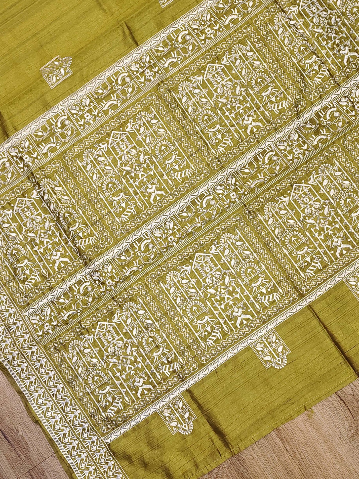Embroidery on Blend Tussar Silk