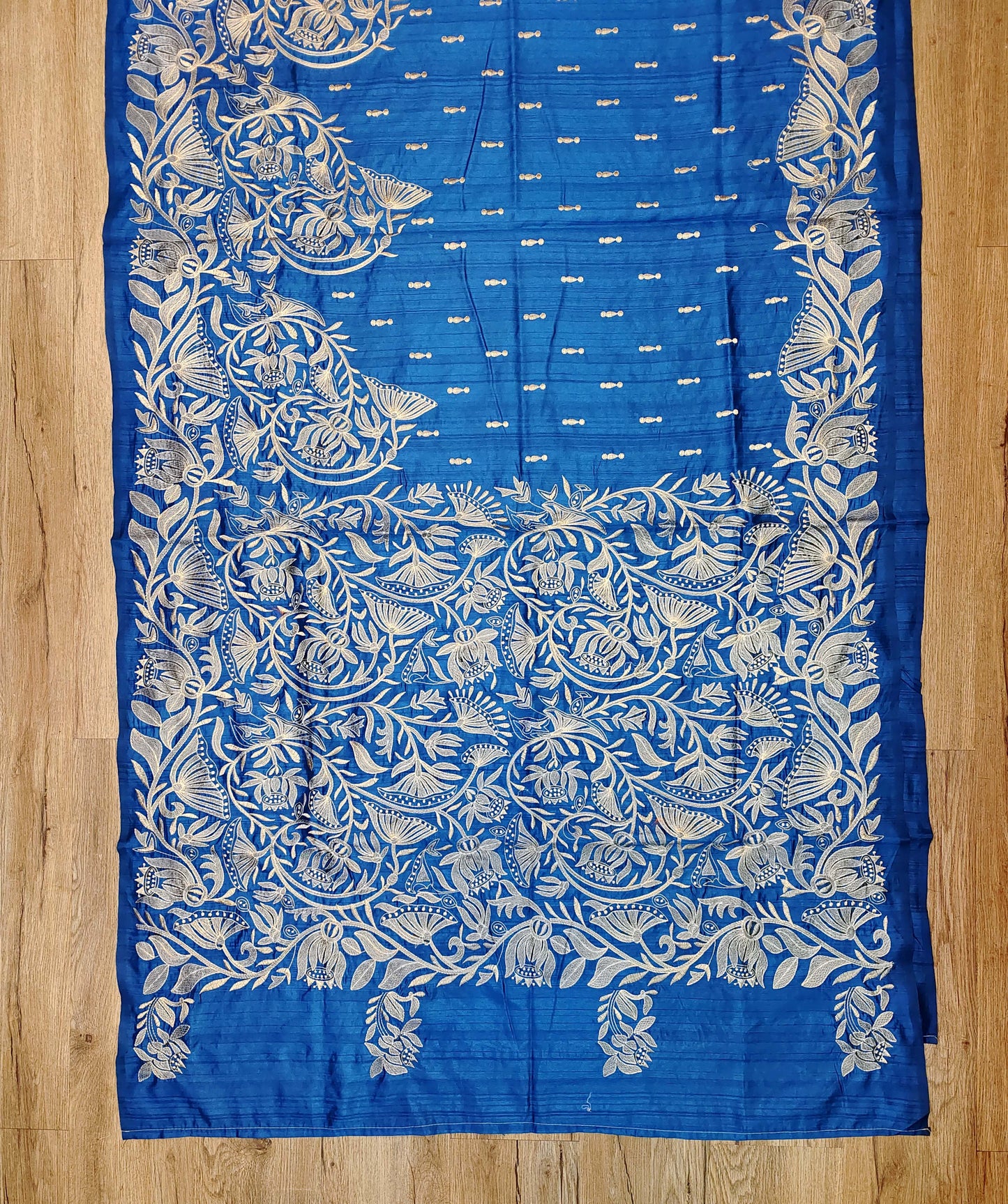 Embroidery on Blend Tussar Silk