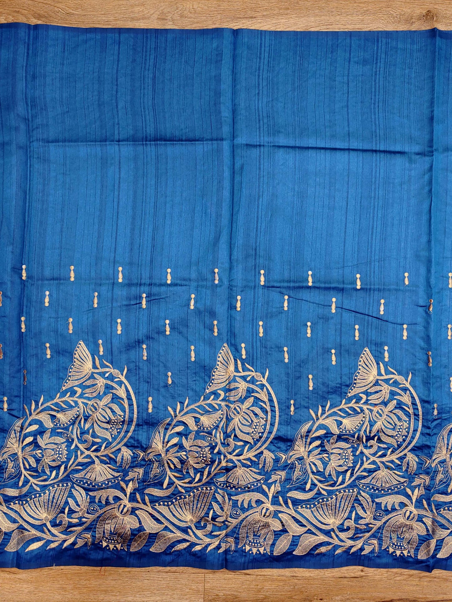 Embroidery on Blend Tussar Silk