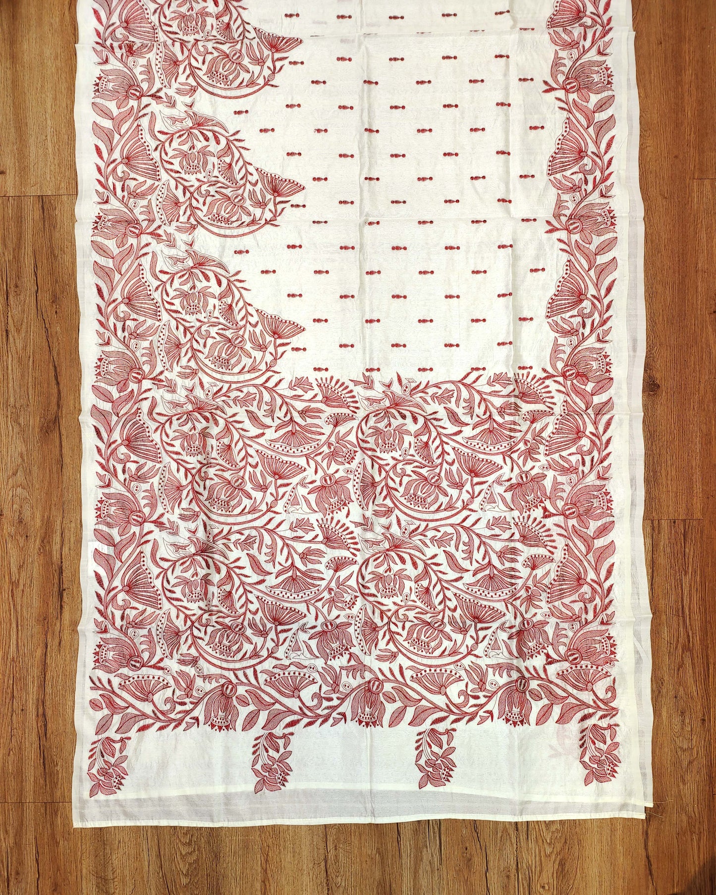 Embroidery on Blend Tussar Silk