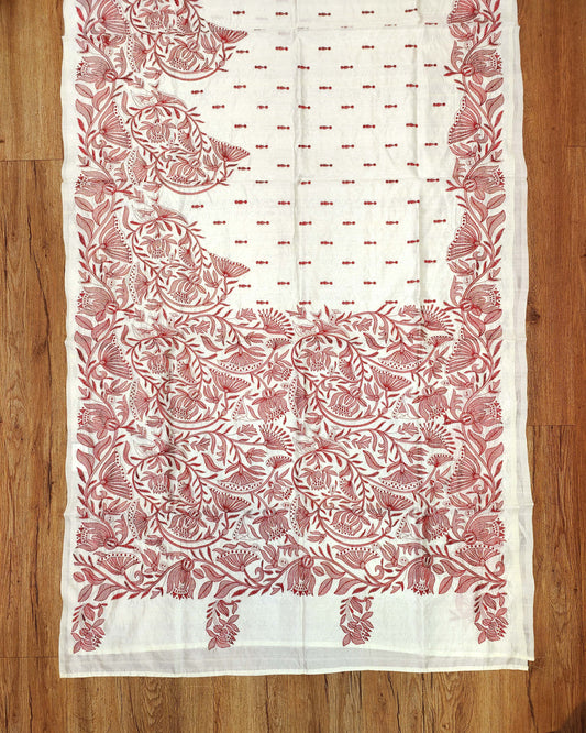 Embroidery on Blend Tussar Silk