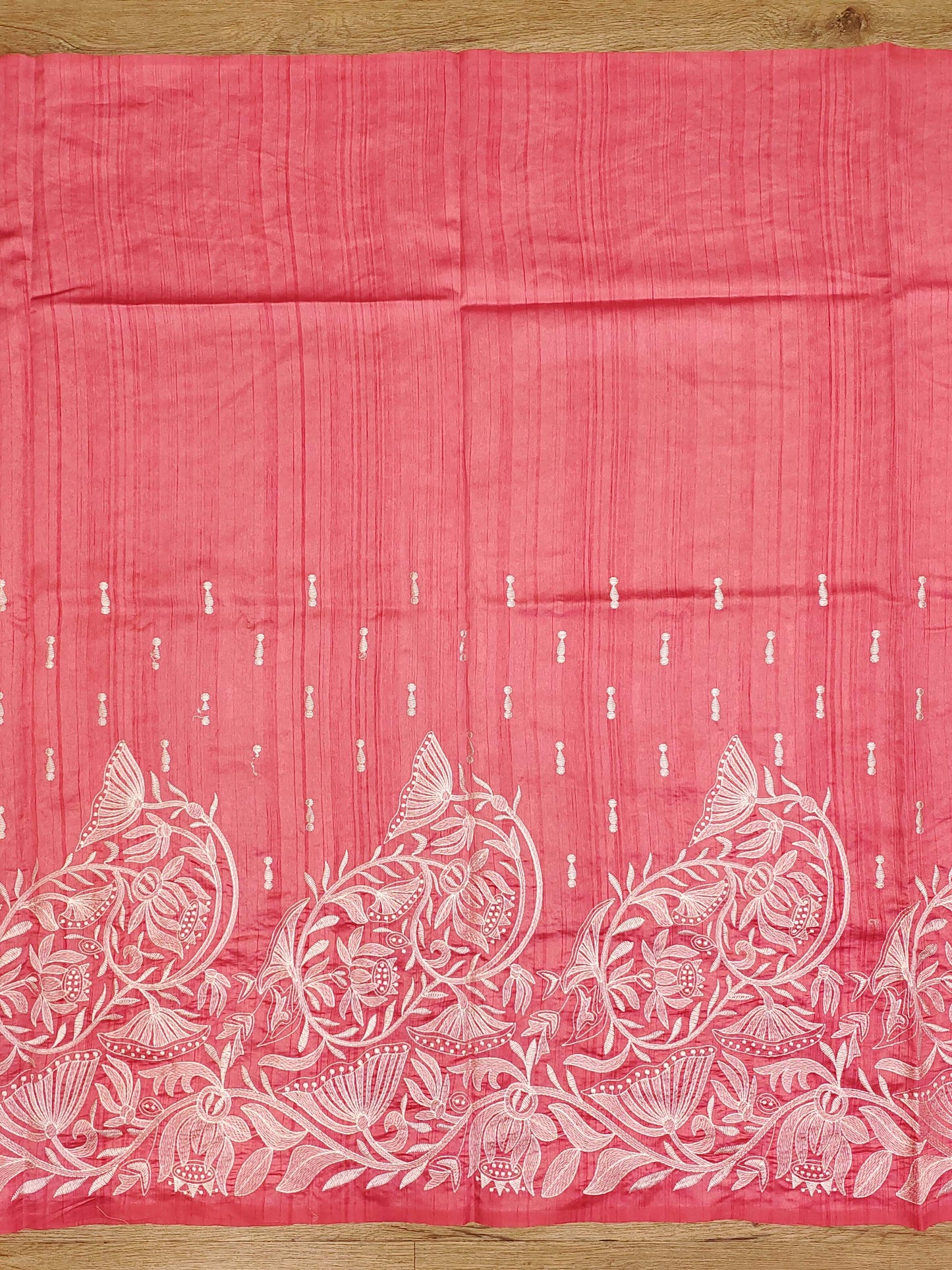 Embroidery on Blend Tussar Silk