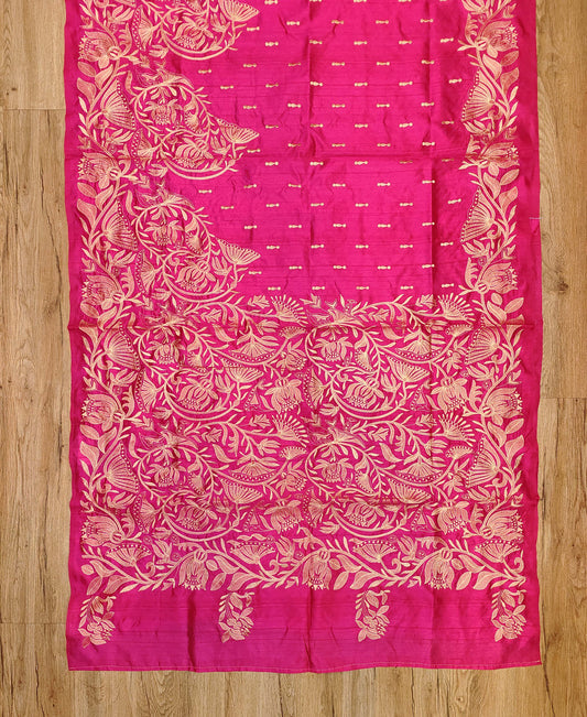 Embroidery on Blend Tussar Silk