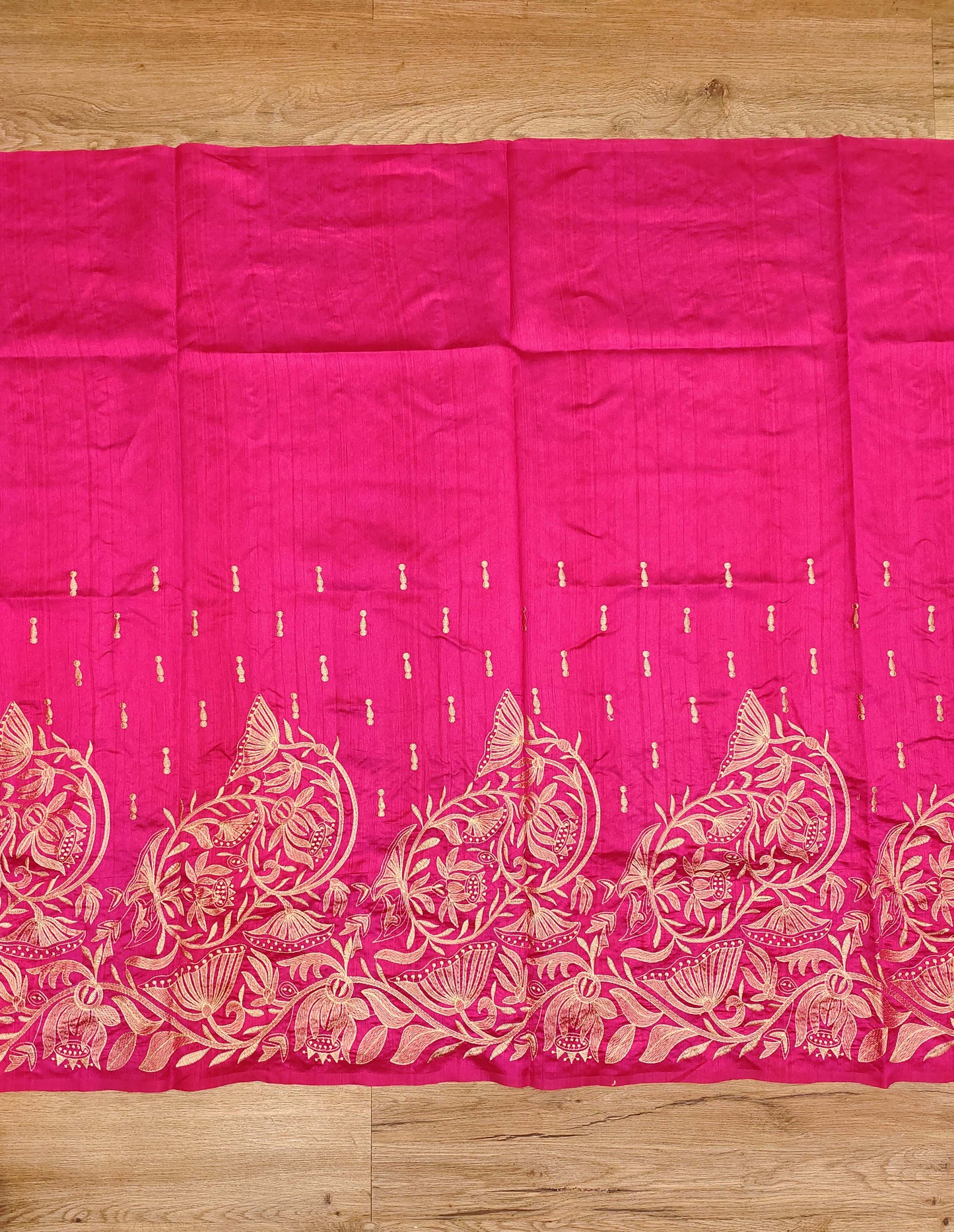 Embroidery on Blend Tussar Silk
